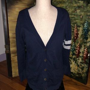 GAP Navy Blue Varsity Cardigan